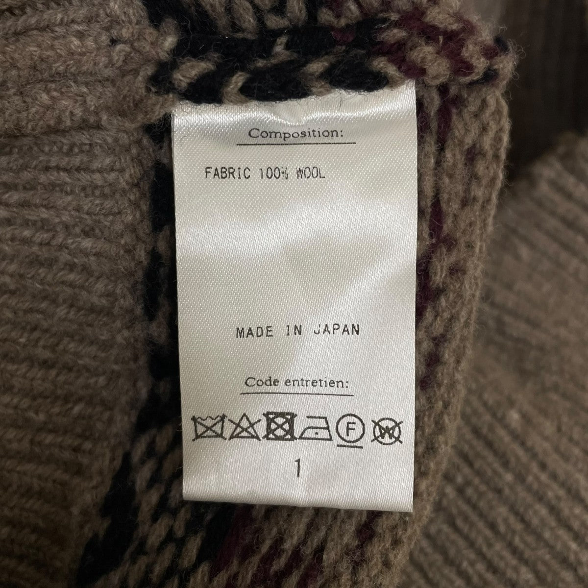 HERILL Blacksheep Snow RaggSweater総柄 ブラックシープ スノー ラグ セーター ウールニット21-080-HL-8180-3 古着・中古-6枚目のアイテム画像