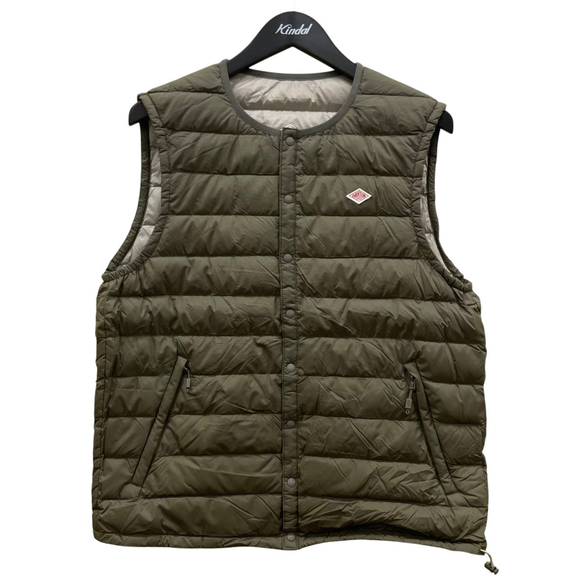DANTON NYLON TAFFETA INNER DOWN CREWNECK VESTナイロンタフタ インナーダウン クルーネック ベストDT-A0026 古着・中古-1枚目のアイテム画像
