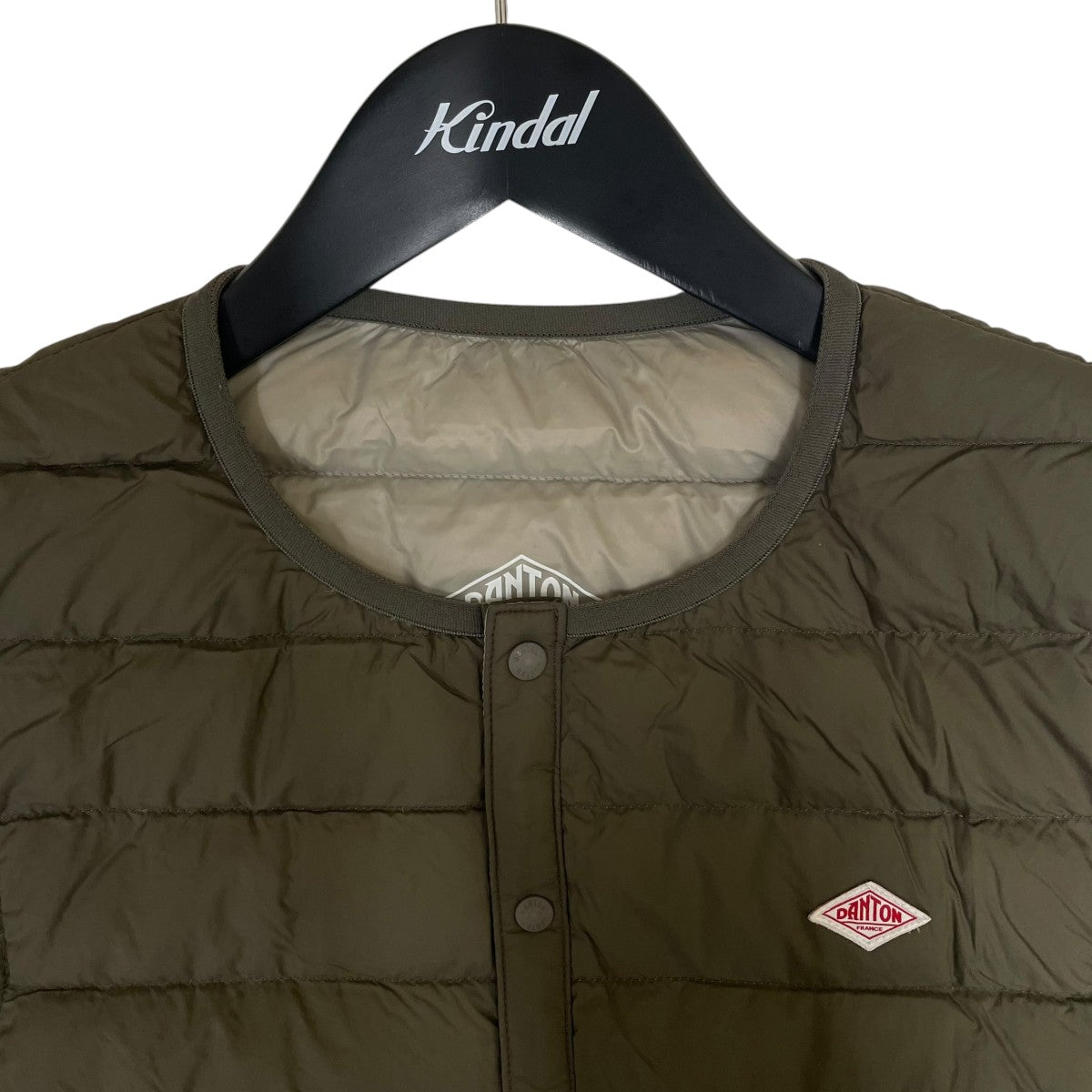 DANTON NYLON TAFFETA INNER DOWN CREWNECK VESTナイロンタフタ インナーダウン クルーネック ベストDT-A0026 古着・中古-3枚目のアイテム画像