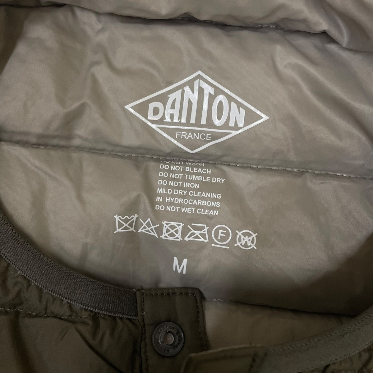 DANTON NYLON TAFFETA INNER DOWN CREWNECK VESTナイロンタフタ インナーダウン クルーネック ベストDT-A0026 古着・中古-5枚目のアイテム画像