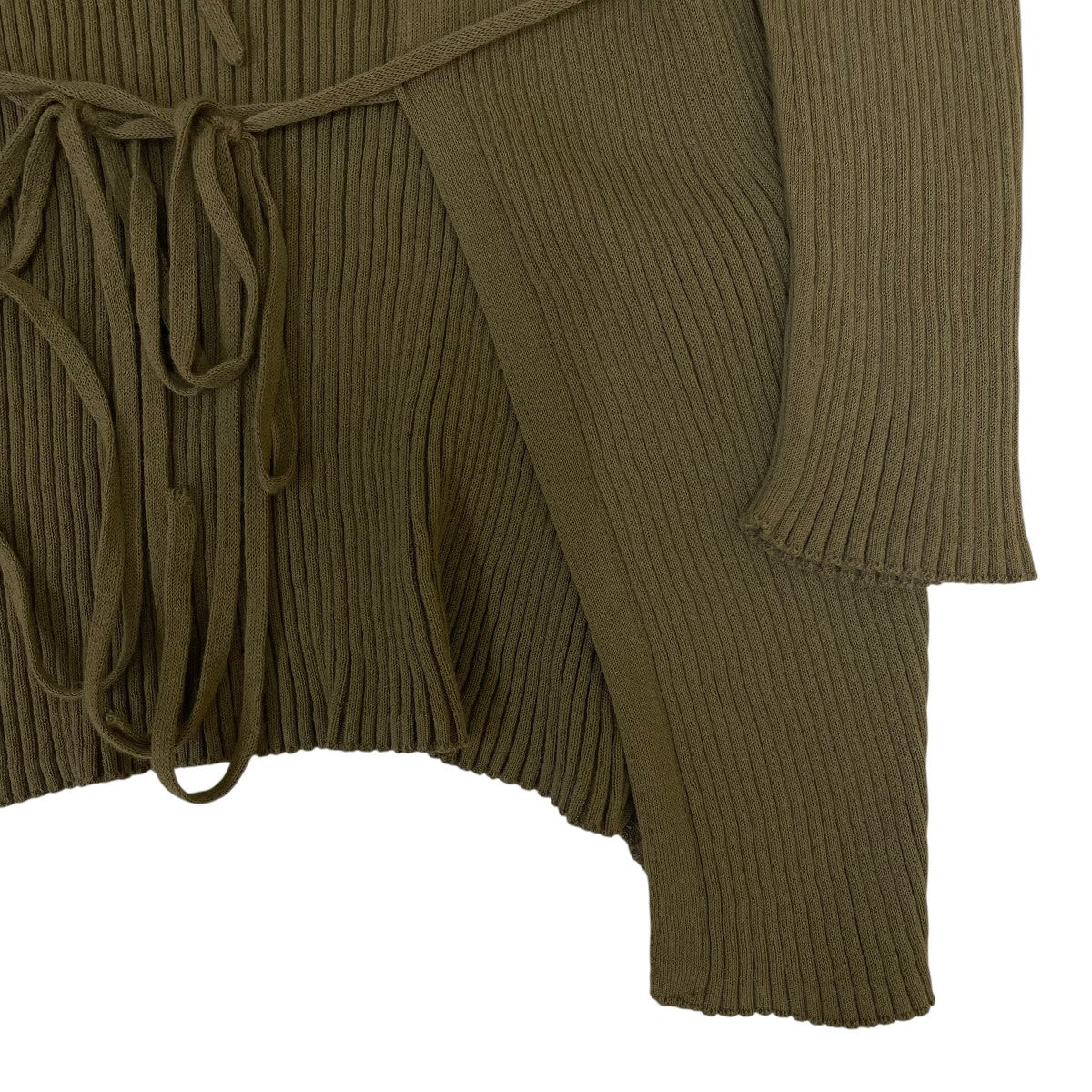 16G RIB KNIT CACHECOEURリブニット タイフロントカーディガン24SKN-#313L