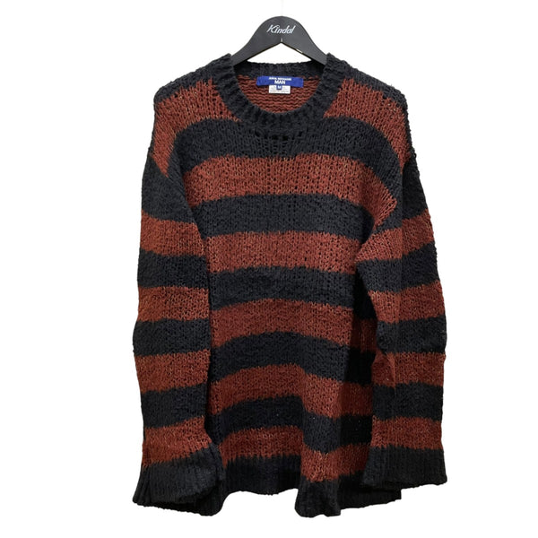 JUNYA WATANABE CDG(ジュンヤワタナベ) 綿天竺針抜きボーダーニット