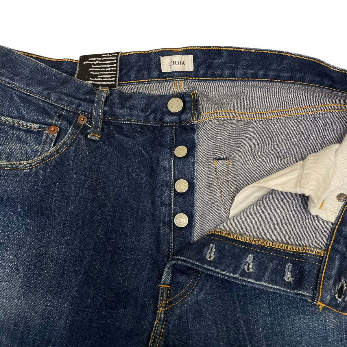 22AWシオタ本藍スビンコットン13．5ozストレートデニムデニムパンツNPTM 1STB