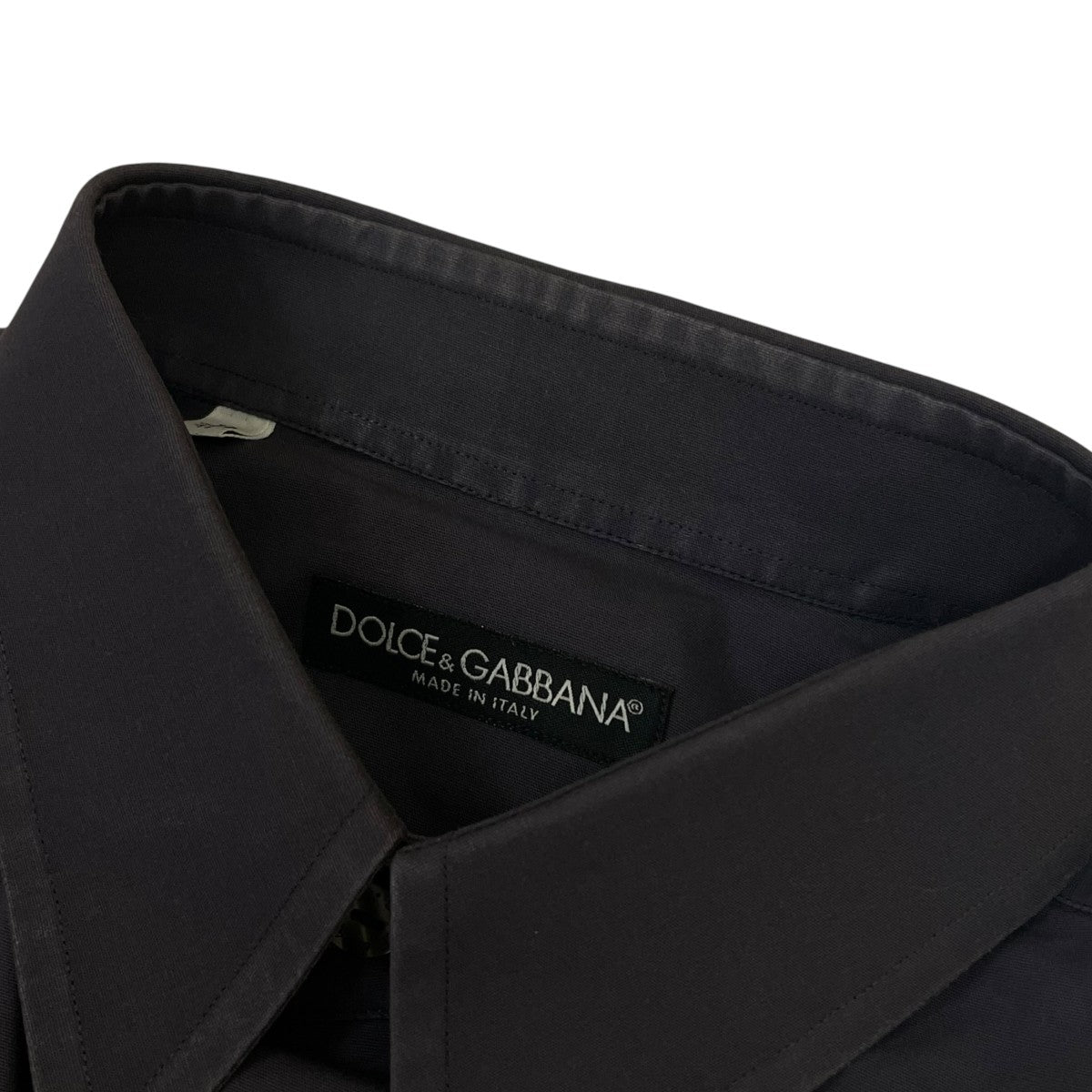 DOLCE ＆ GABBANA 無地 フライフロント 長袖シャツ コットンシャツ 古着・中古-7枚目のアイテム画像