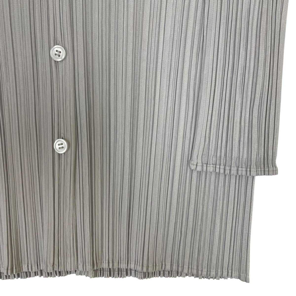 PLEATS PLEASE BASICS Shirtベーシックシャツ プリーツ素材 長袖シャツPP05JJ105 古着・中古-4枚目のアイテム画像