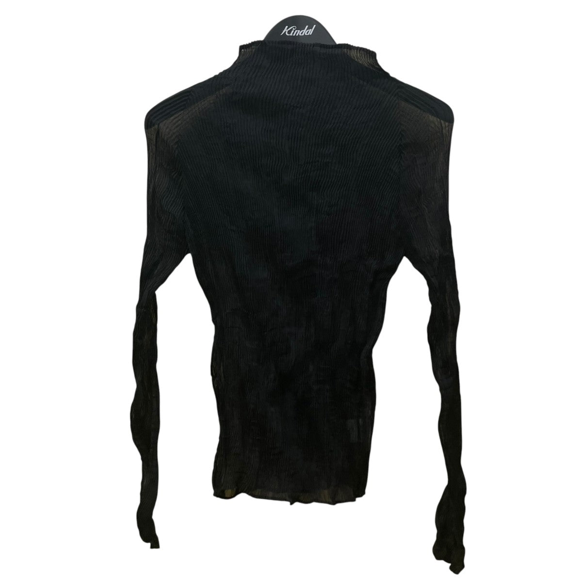 ISSEY MIYAKE CHIFFON TWISTプリーツ加工 シースルー タートルネックカットソー 長袖シャツIM53FJ421 古着・中古-1枚目のアイテム画像