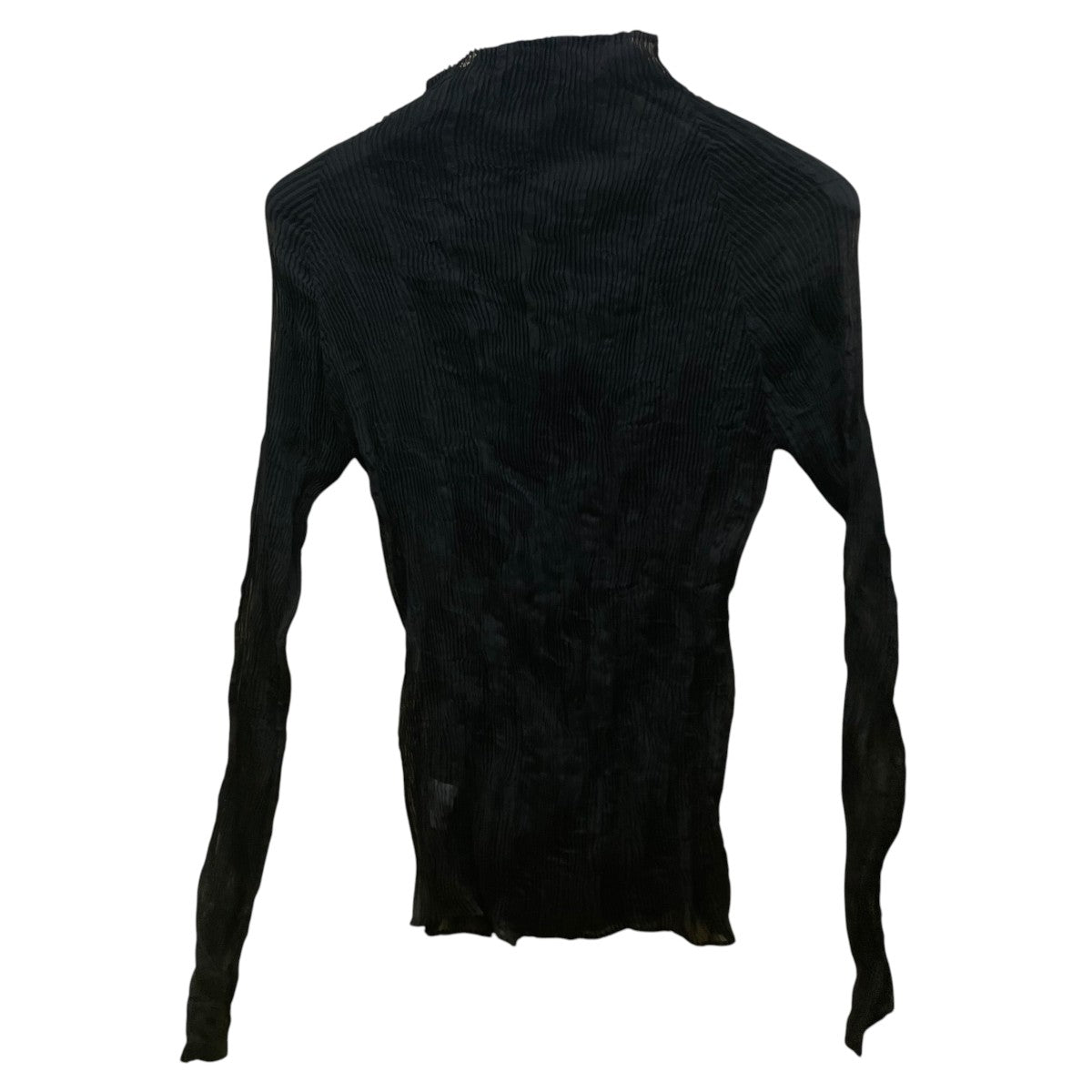 ISSEY MIYAKE CHIFFON TWISTプリーツ加工 シースルー タートルネックカットソー 長袖シャツIM53FJ421 古着・中古-2枚目のアイテム画像
