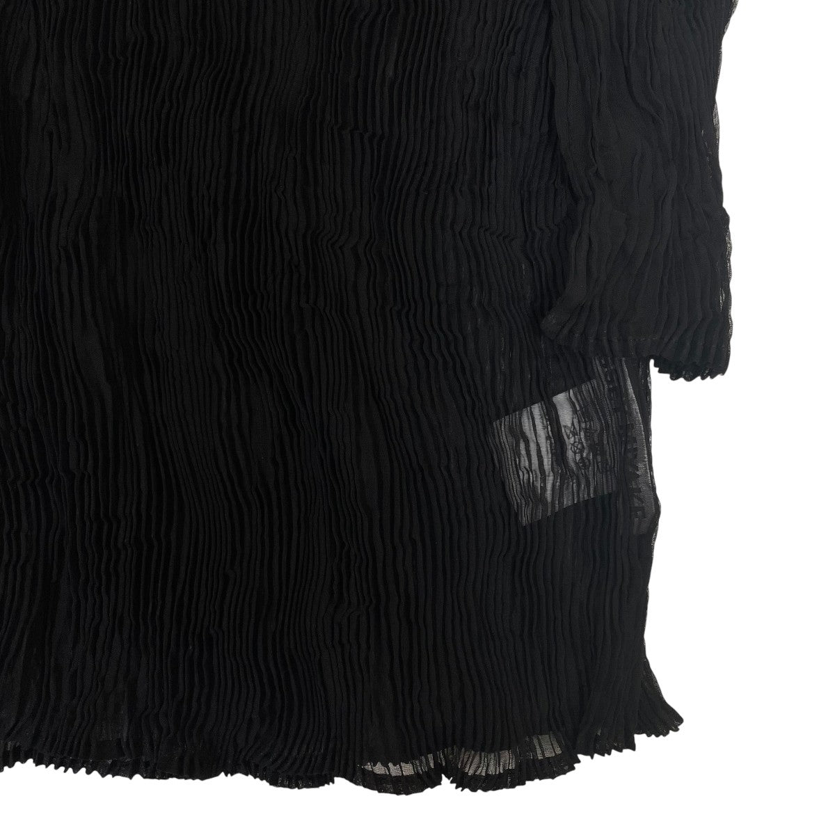 ISSEY MIYAKE CHIFFON TWISTプリーツ加工 シースルー タートルネックカットソー 長袖シャツIM53FJ421 古着・中古-4枚目のアイテム画像