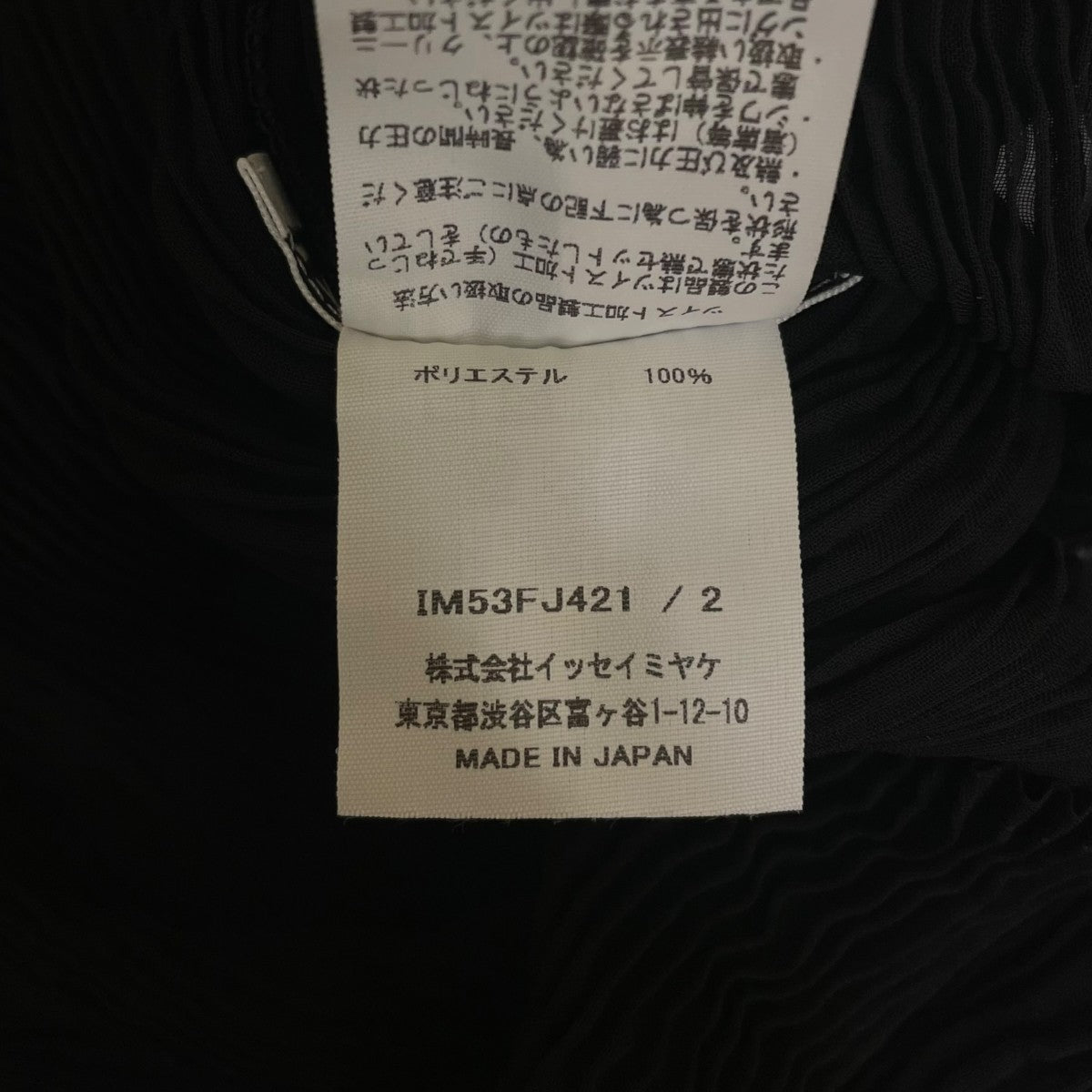 ISSEY MIYAKE CHIFFON TWISTプリーツ加工 シースルー タートルネックカットソー 長袖シャツIM53FJ421 古着・中古-5枚目のアイテム画像