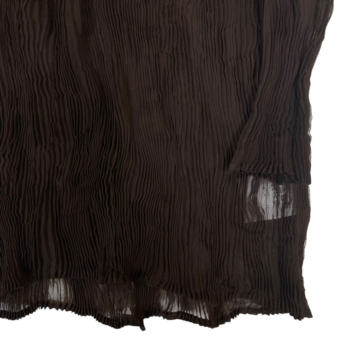 ISSEY MIYAKE イッセイミヤケ長袖シースルーカットソー ISSEY MIYAKE(イッセイミヤケ) CHIFFON TWIST 1Vネックカットソー