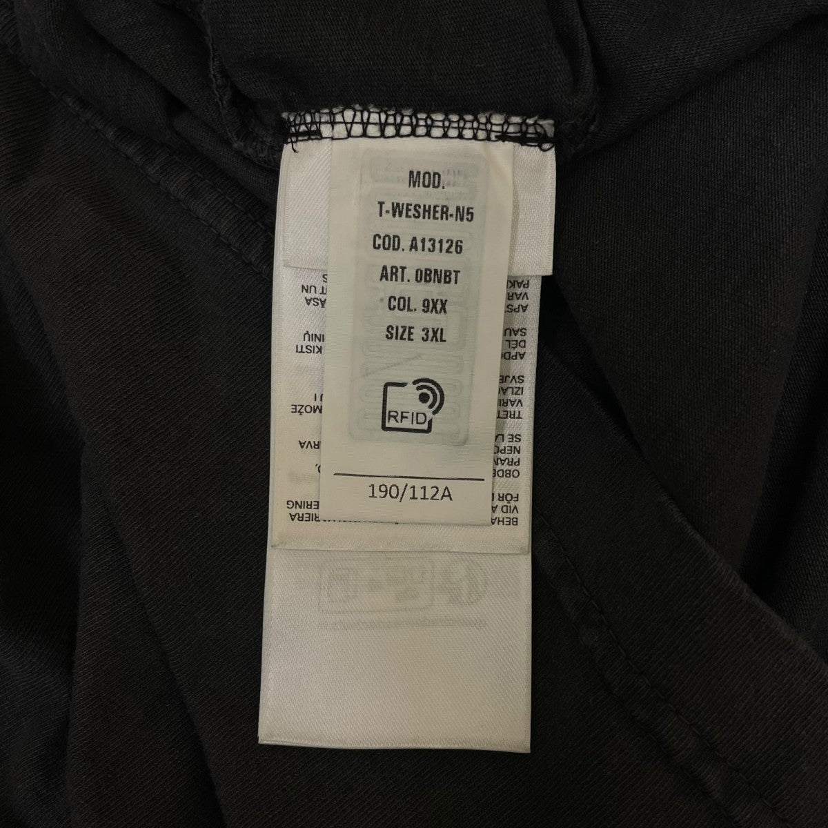 DIESEL T WESHER N5オーバルD カモフラージュ柄 ウォッシュ加工 レイヤード 長袖Tシャツ ロングスリーブカットソーA13126 古着・中古-5枚目のアイテム画像