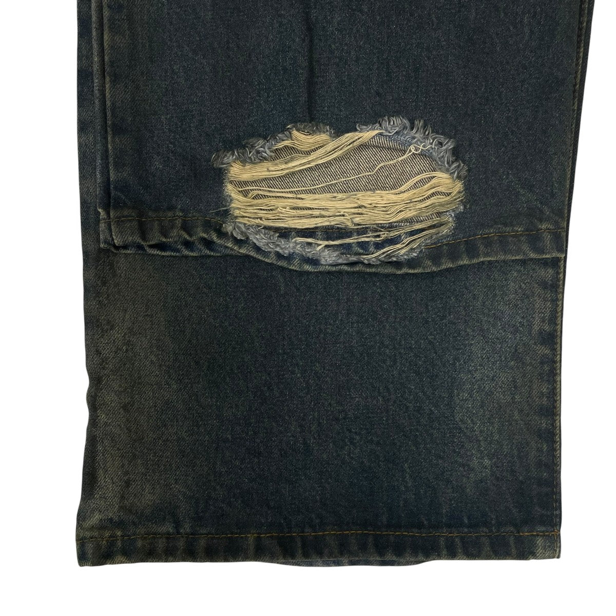 BASKETCASE Lax Baggy Denim Paint Splattersペイント ダメージ デニムパンツ ワイドパンツ バギーパンツ 古着・中古-5枚目のアイテム画像