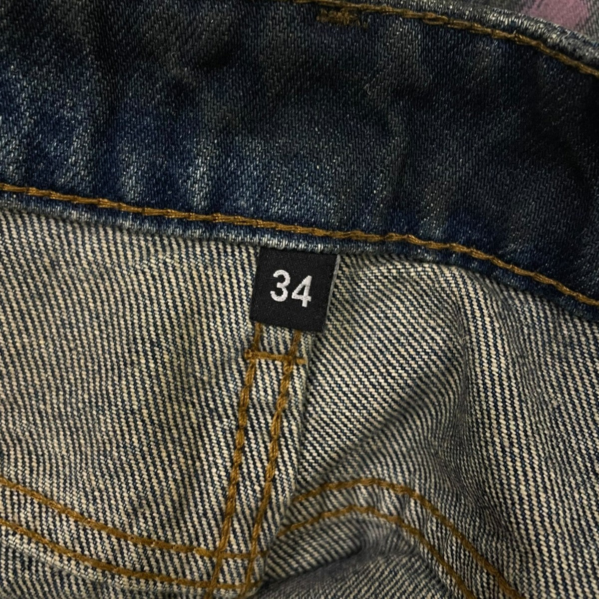 BASKETCASE Lax Baggy Denim Paint Splattersペイント ダメージ デニムパンツ ワイドパンツ バギーパンツ 古着・中古-6枚目のアイテム画像
