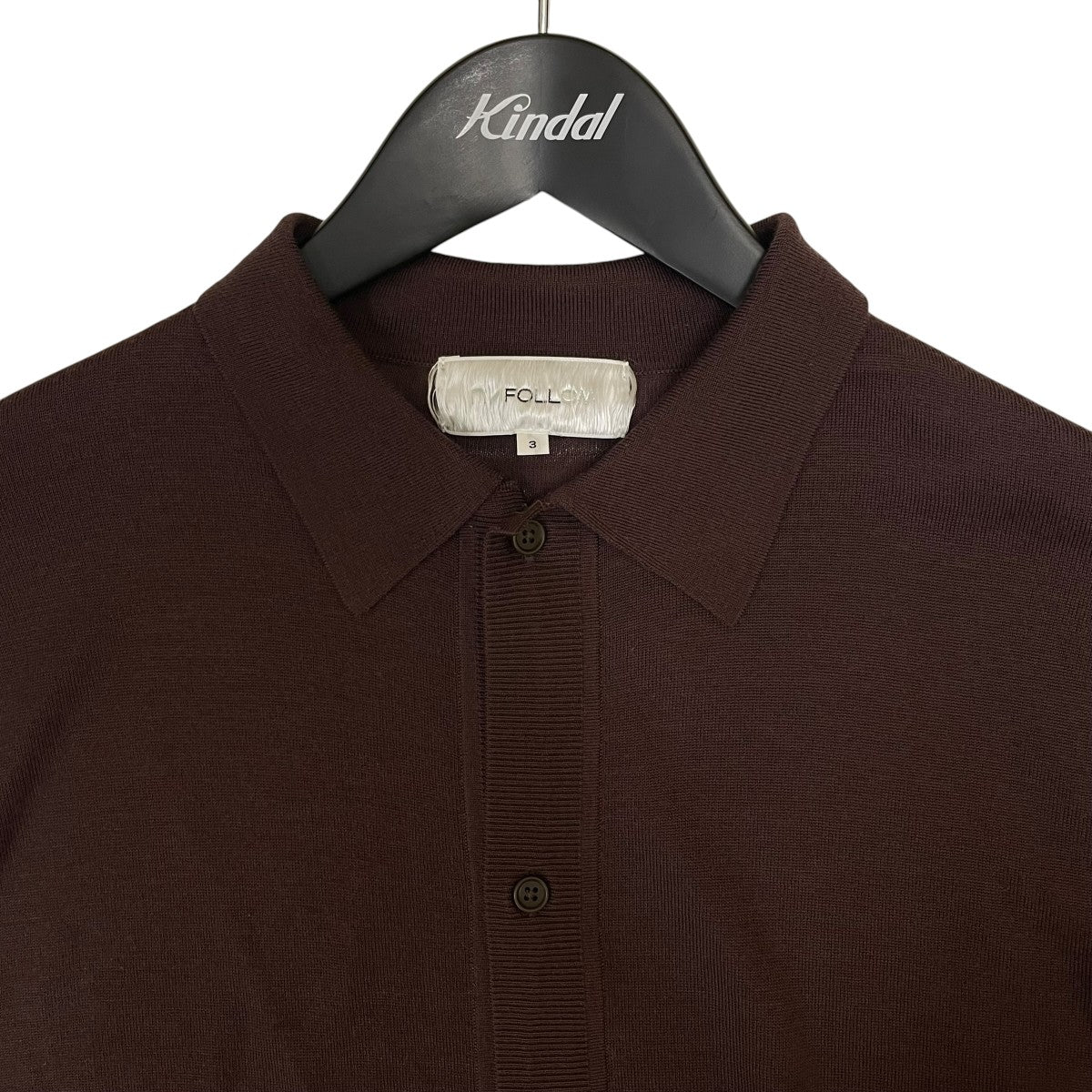 FOLL 26SSwashable wool knit shirt極細ウール ニットシャツ26080684000110 古着・中古-3枚目のアイテム画像
