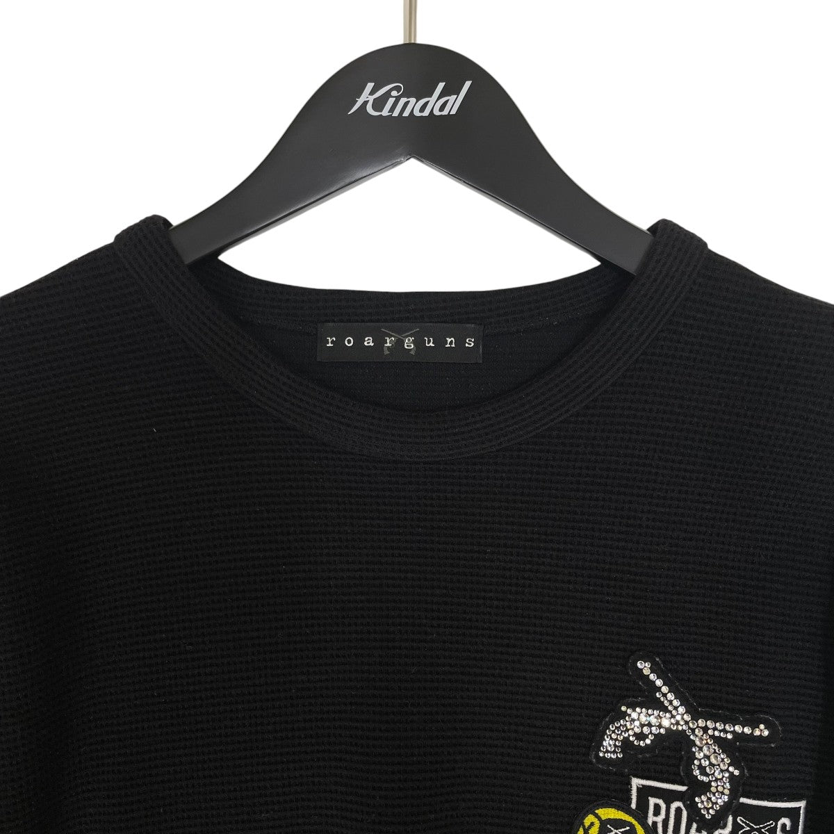 roarguns クロスガン ワッペン ワッフル生地 長袖Tシャツ ロングスリーブカットソー21MGT 02 古着・中古-3枚目のアイテム画像