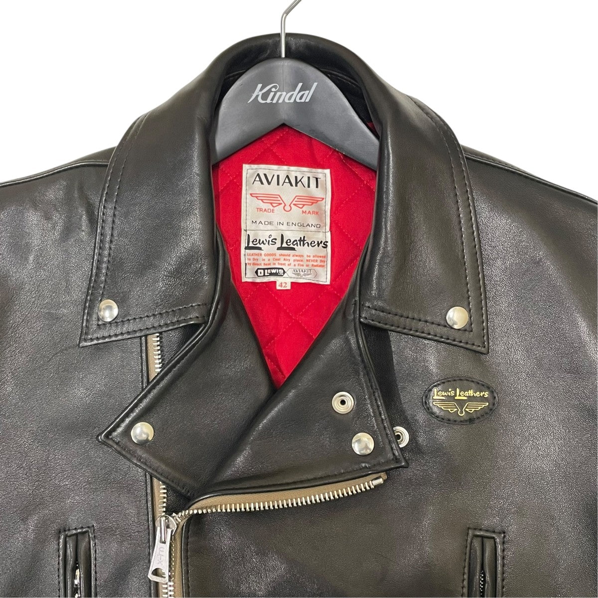Lewis Leathers 391 Lightningレザーダブルライダースジャケット 古着・中古-3枚目のアイテム画像