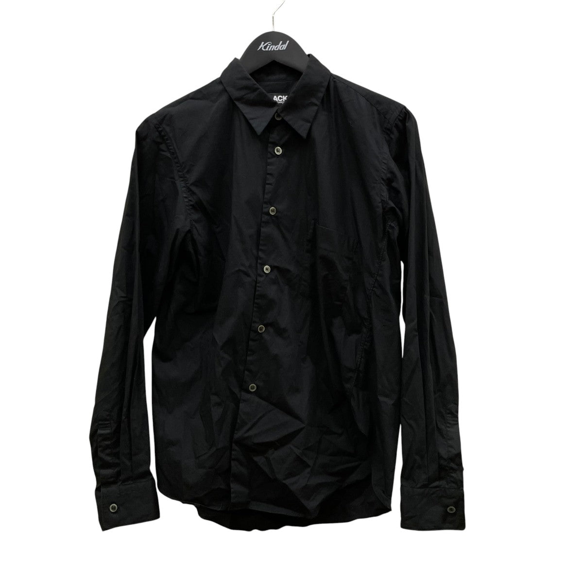 BLACK COMME des GARCONS AD2015 斜めボタン長袖シャツ1Q-B001 古着・中古-1枚目のアイテム画像