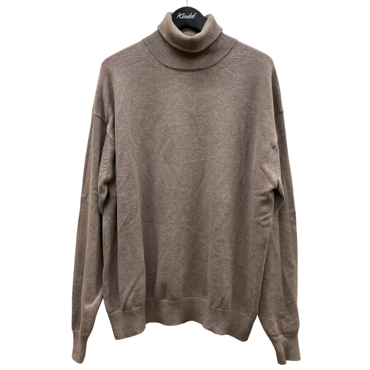 19SSMoss Stitch L／S Sweat 鹿の子編み長袖プルオーバーニットコットン カシミヤ オーバーサイズ タートルネックニット1903-004