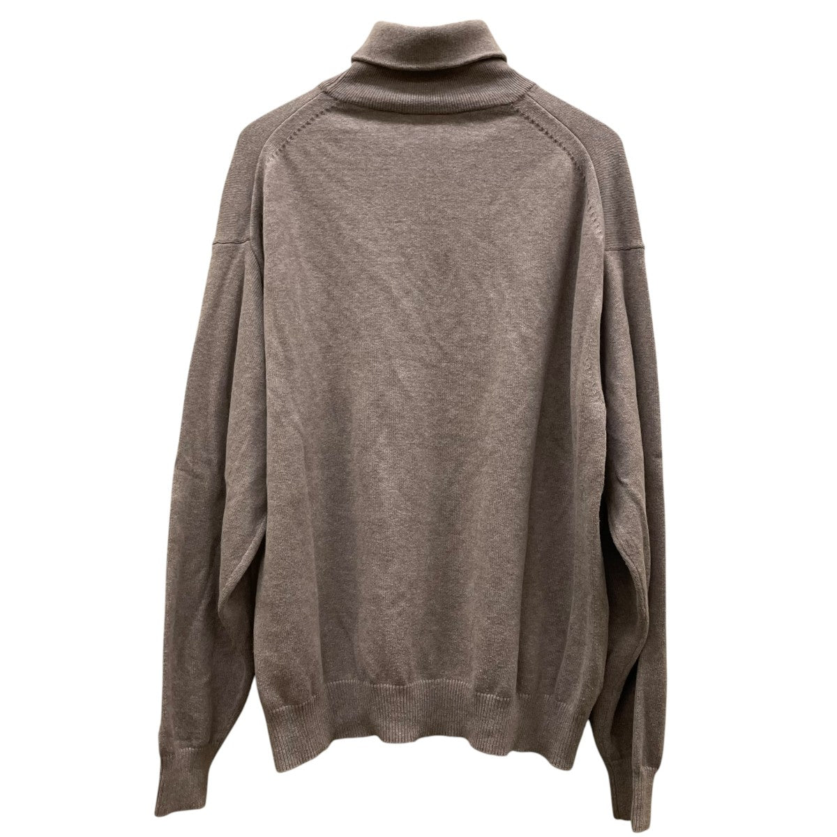 19SSMoss Stitch L／S Sweat 鹿の子編み長袖プルオーバーニットコットン カシミヤ オーバーサイズ タートルネックニット1903-004
