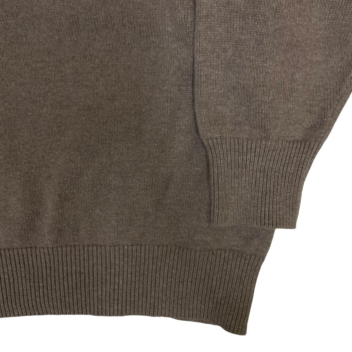 19SSMoss Stitch L／S Sweat 鹿の子編み長袖プルオーバーニットコットン カシミヤ オーバーサイズ タートルネックニット1903-004