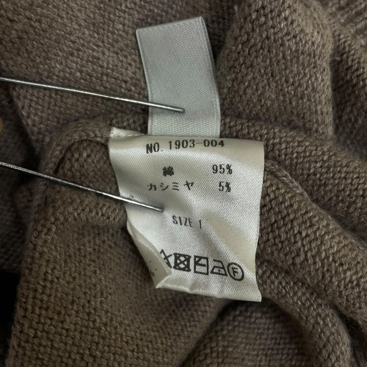 19SSMoss Stitch L／S Sweat 鹿の子編み長袖プルオーバーニットコットン カシミヤ オーバーサイズ タートルネックニット1903-004