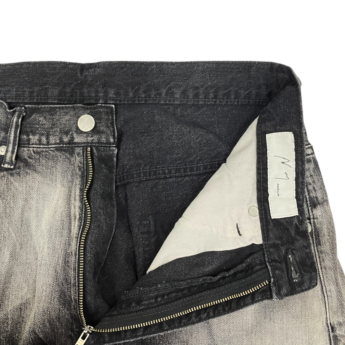 ANCELLM MIX COLOR WIDE DENIM PANTSデニムパンツANC-PT38 古着・中古-6枚目のアイテム画像