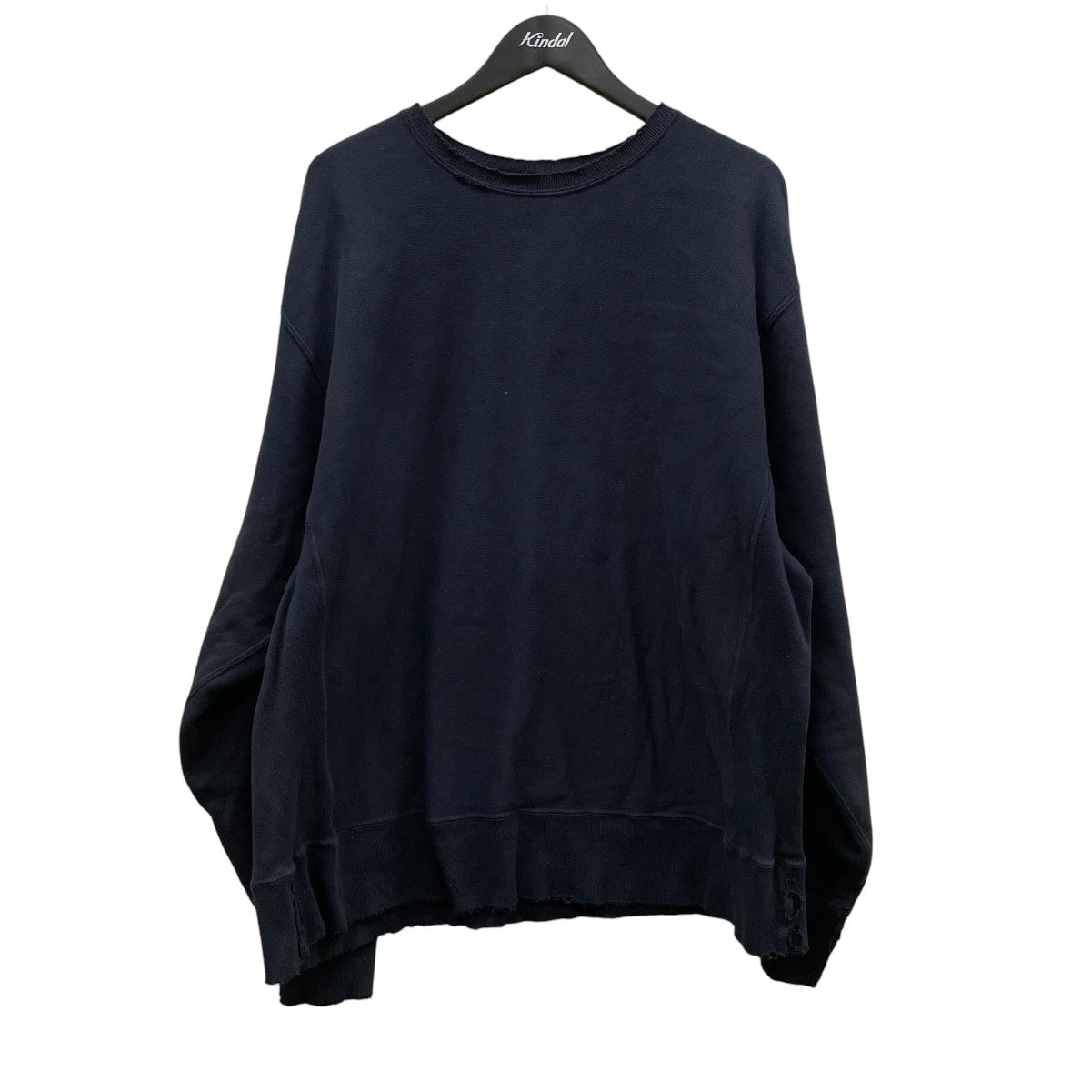 ANCELLM DYED DAMEGE SWEAT SHIRTクルーネックスウェットANC-CT28 古着・中古-1枚目のアイテム画像