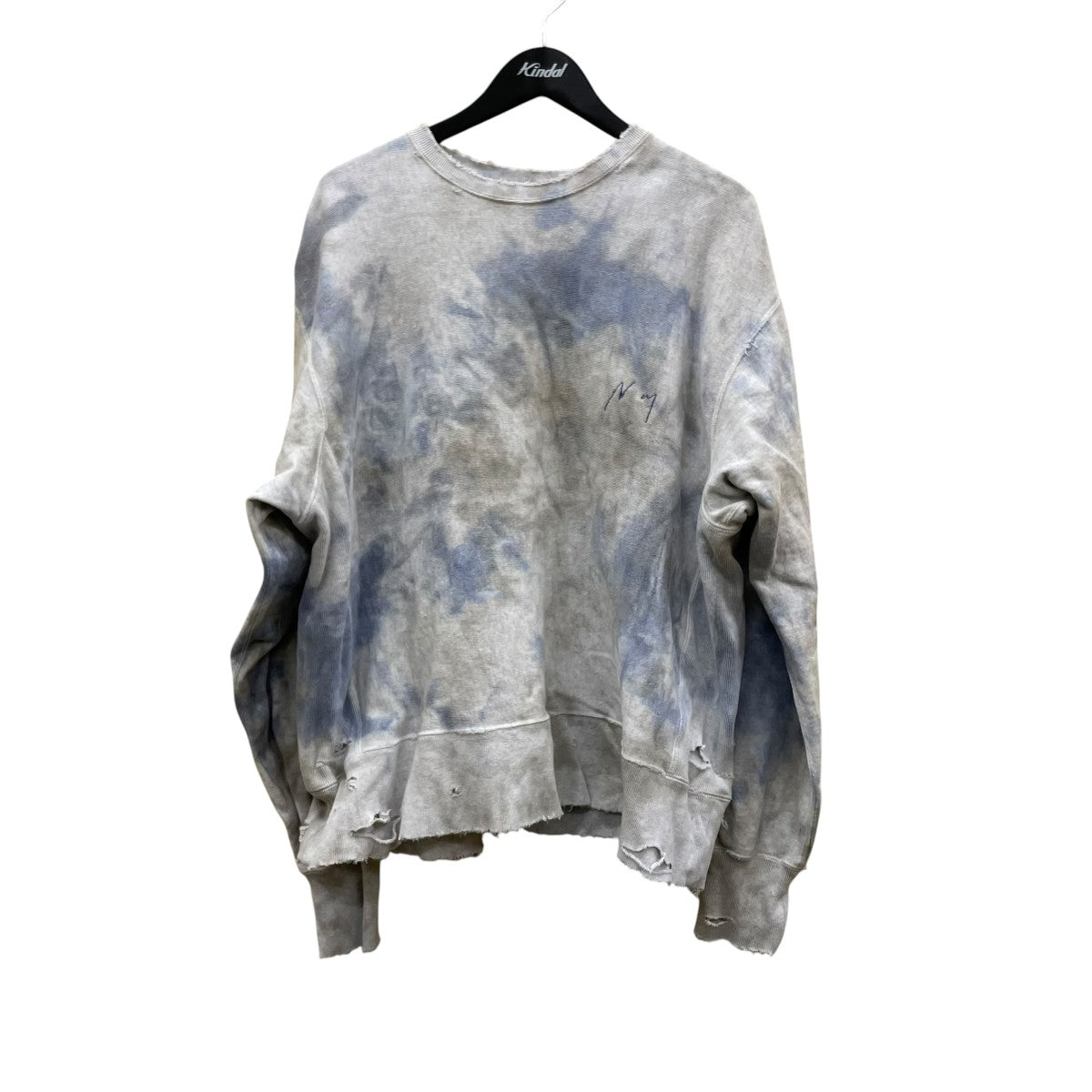 ANCELLM MARBLING SWEAT SHIRTクルーネックスウェットANC-CT42 古着・中古-1枚目のアイテム画像