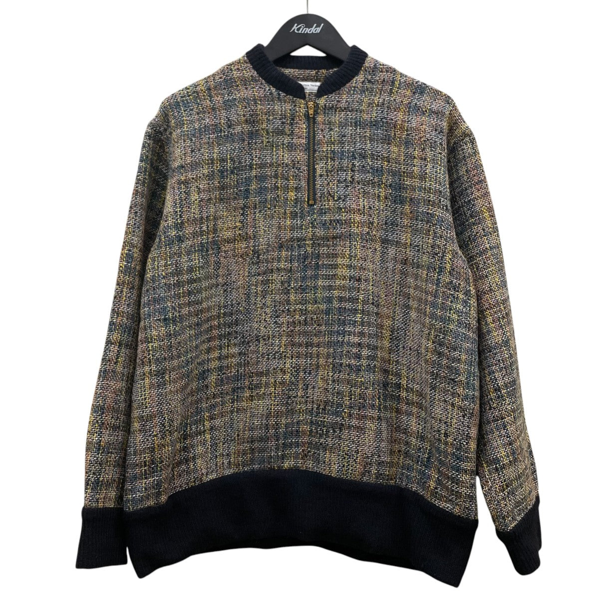 25AWMatis Zip up pullover マティス ジップアップ プルオーバーコットン ウール ハーフジップニットAOV-G2-ai-17