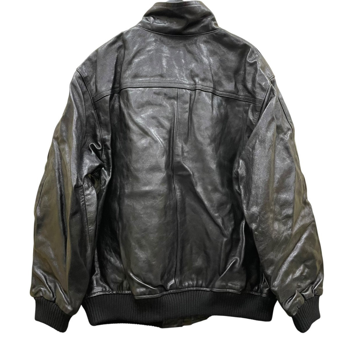 AURALEE LAMB LEATHER ZIP BLOUSONレザージャケットA25AB01WX 古着・中古-2枚目のアイテム画像