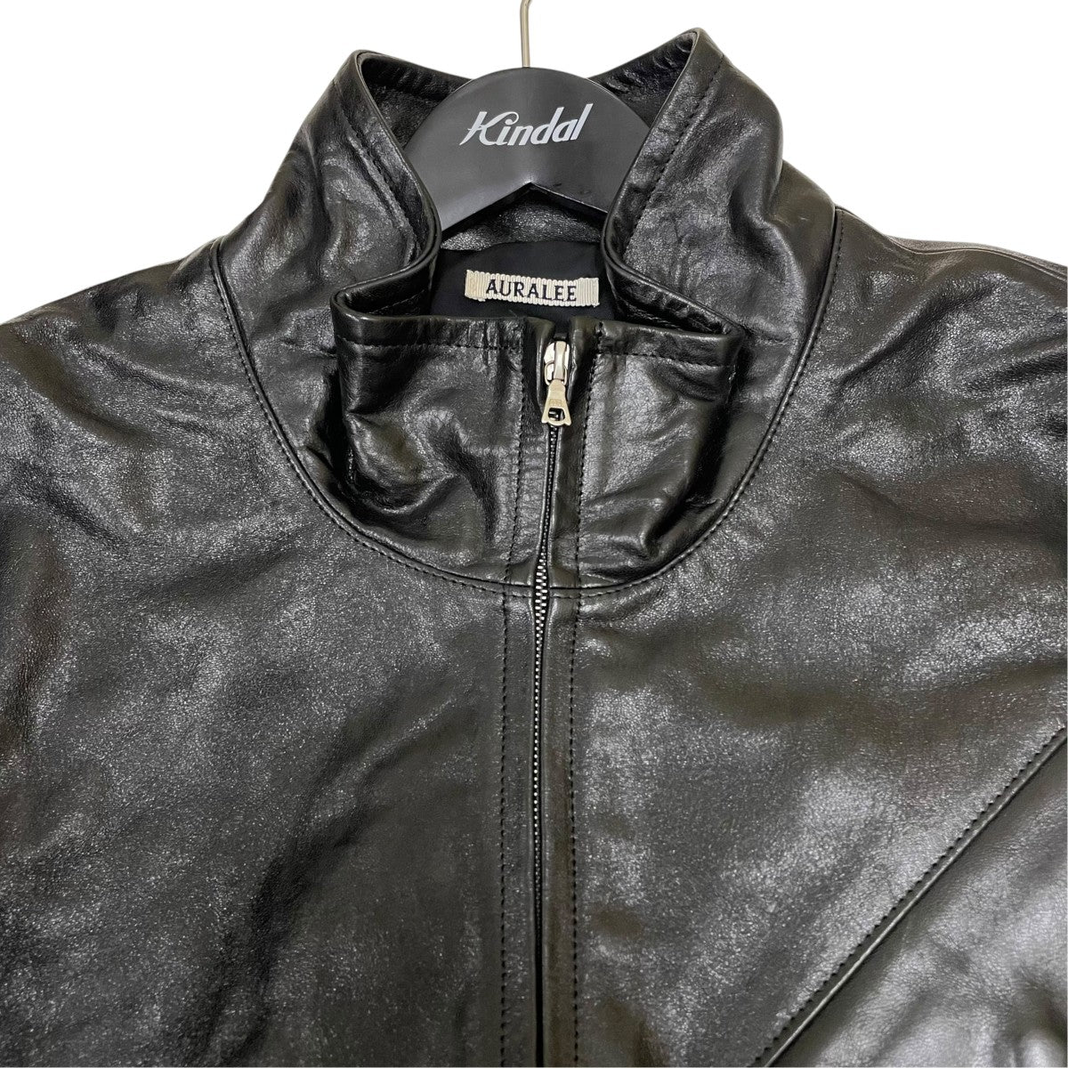 AURALEE LAMB LEATHER ZIP BLOUSONレザージャケットA25AB01WX 古着・中古-3枚目のアイテム画像