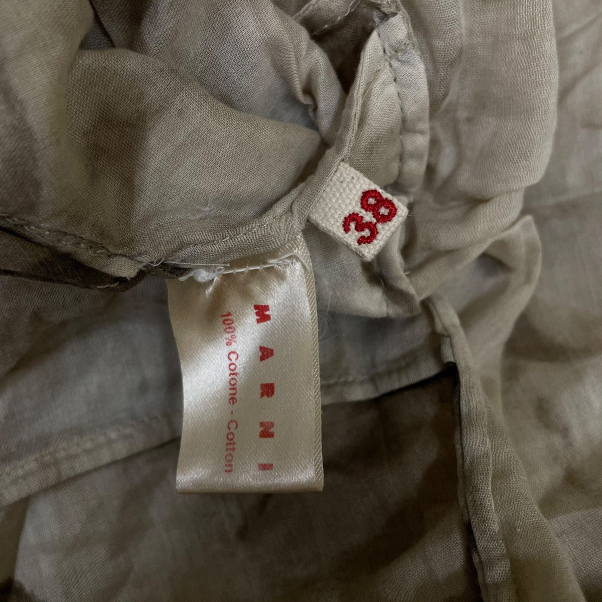MARNI 総柄 ムラ染め コットン ワンピースHMABMABA7A00TCD03 古着・中古-5枚目のアイテム画像