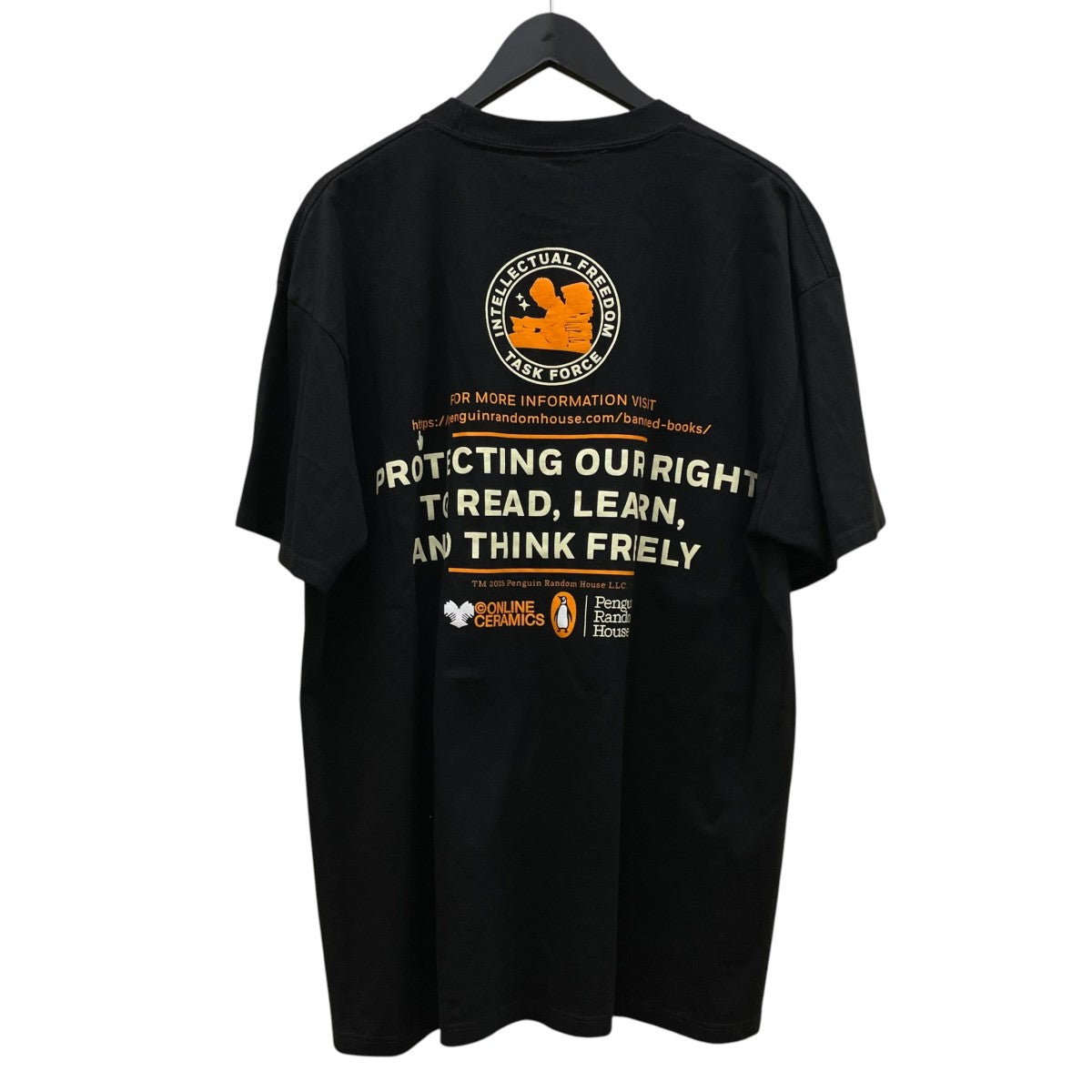 Online Ceramics Intellectual Freedom Task Forceプリント 半袖Tシャツ コットンTシャツ 古着・中古-2枚目のアイテム画像