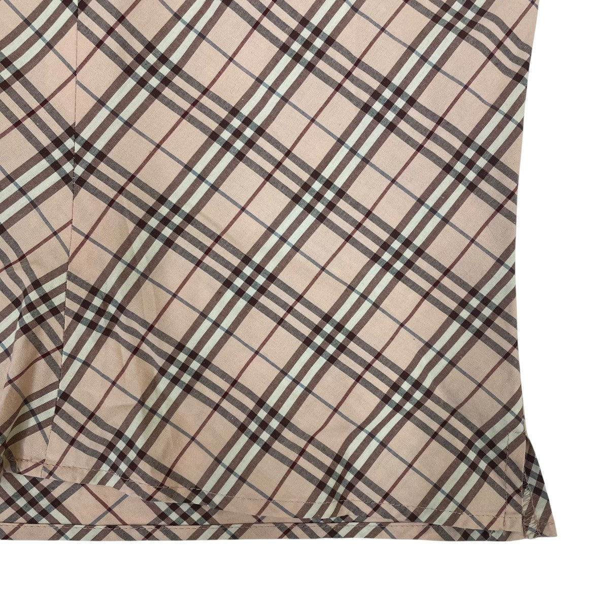 BURBERRY BLUE LABEL ノバチェック ボウタイ リボン ノースリーブシャツ コットンシャツFE521 127 古着・中古-4枚目のアイテム画像