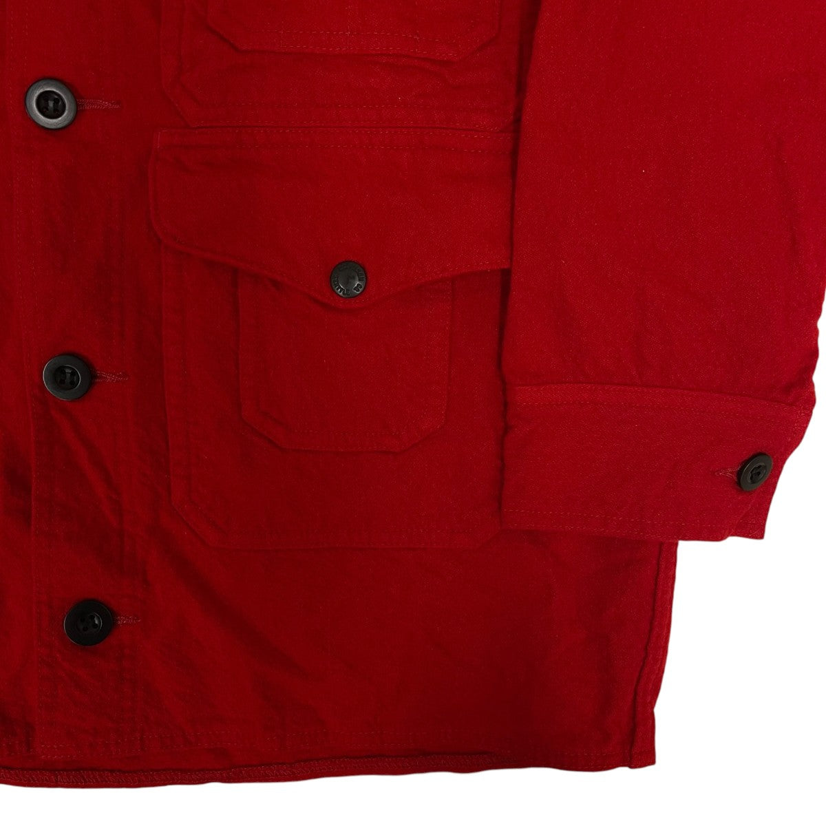 CDG JUNYA WATANABE MAN×FILSON GARMENT 25AWウールアクリルツイル 製品染縮絨シャツジャケットWP-J008 古着・中古-4枚目のアイテム画像