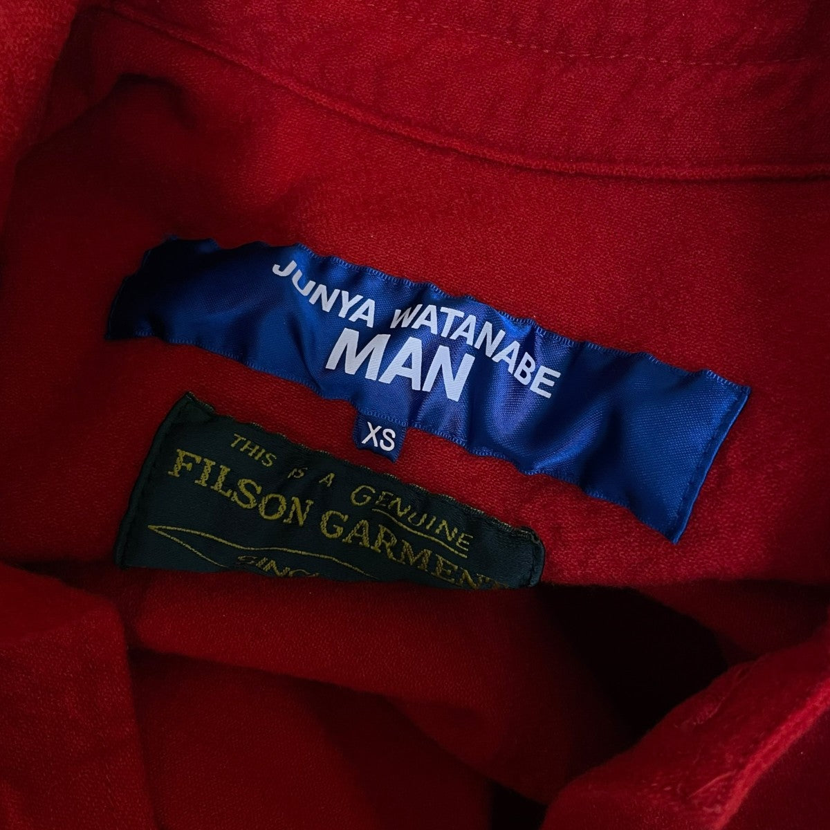 CDG JUNYA WATANABE MAN×FILSON GARMENT 25AWウールアクリルツイル 製品染縮絨シャツジャケットWP-J008 古着・中古-5枚目のアイテム画像