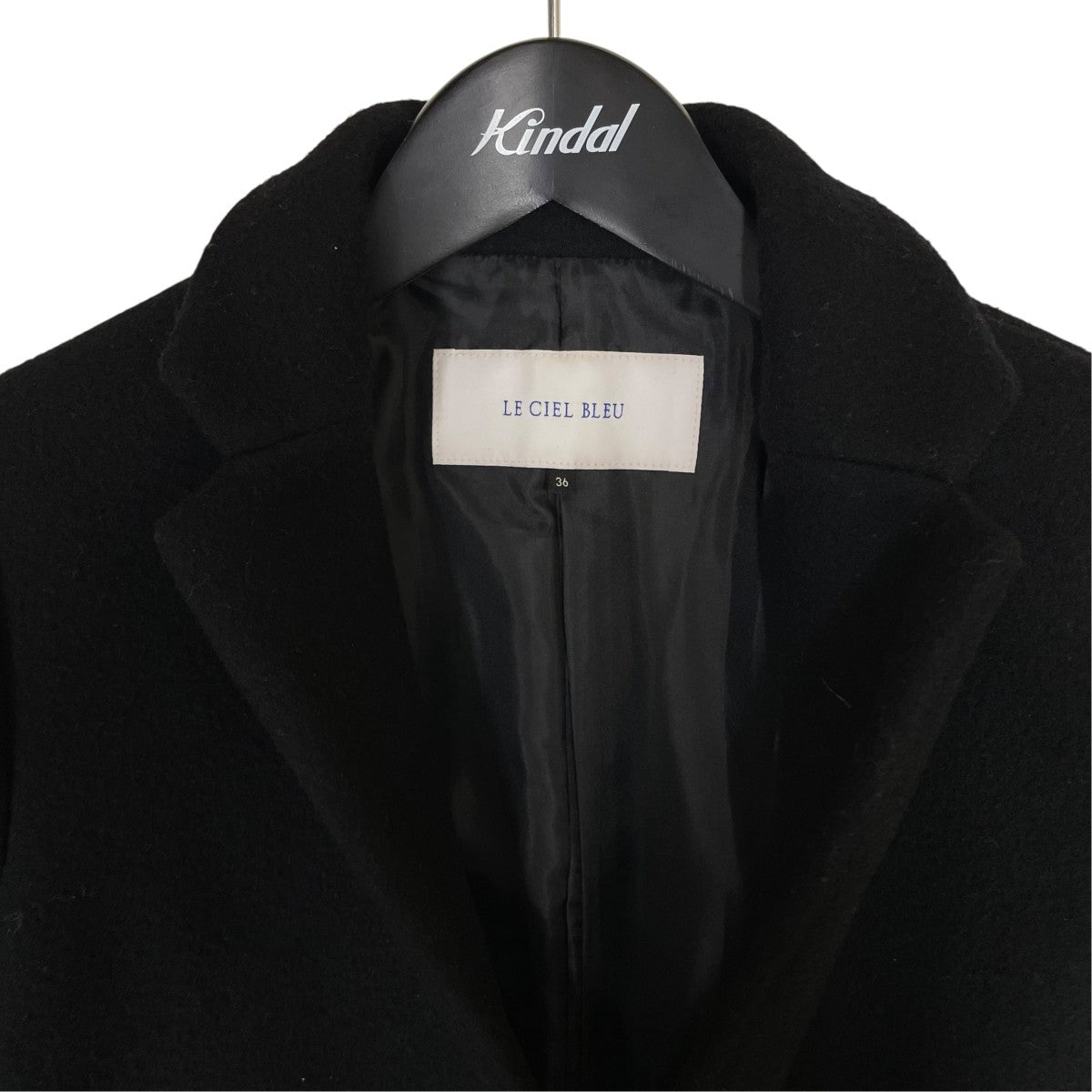 LE CIEL BLEU 19AWSoft Melton Chester Coat ソフトメルトン チェスターコートウールコート21A69713 古着・中古-3枚目のアイテム画像