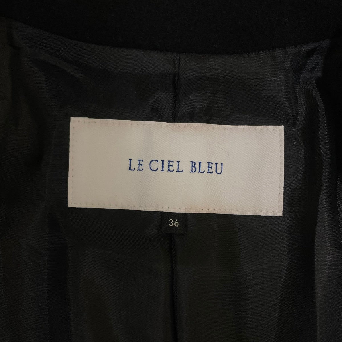 LE CIEL BLEU 19AWSoft Melton Chester Coat ソフトメルトン チェスターコートウールコート21A69713 古着・中古-5枚目のアイテム画像