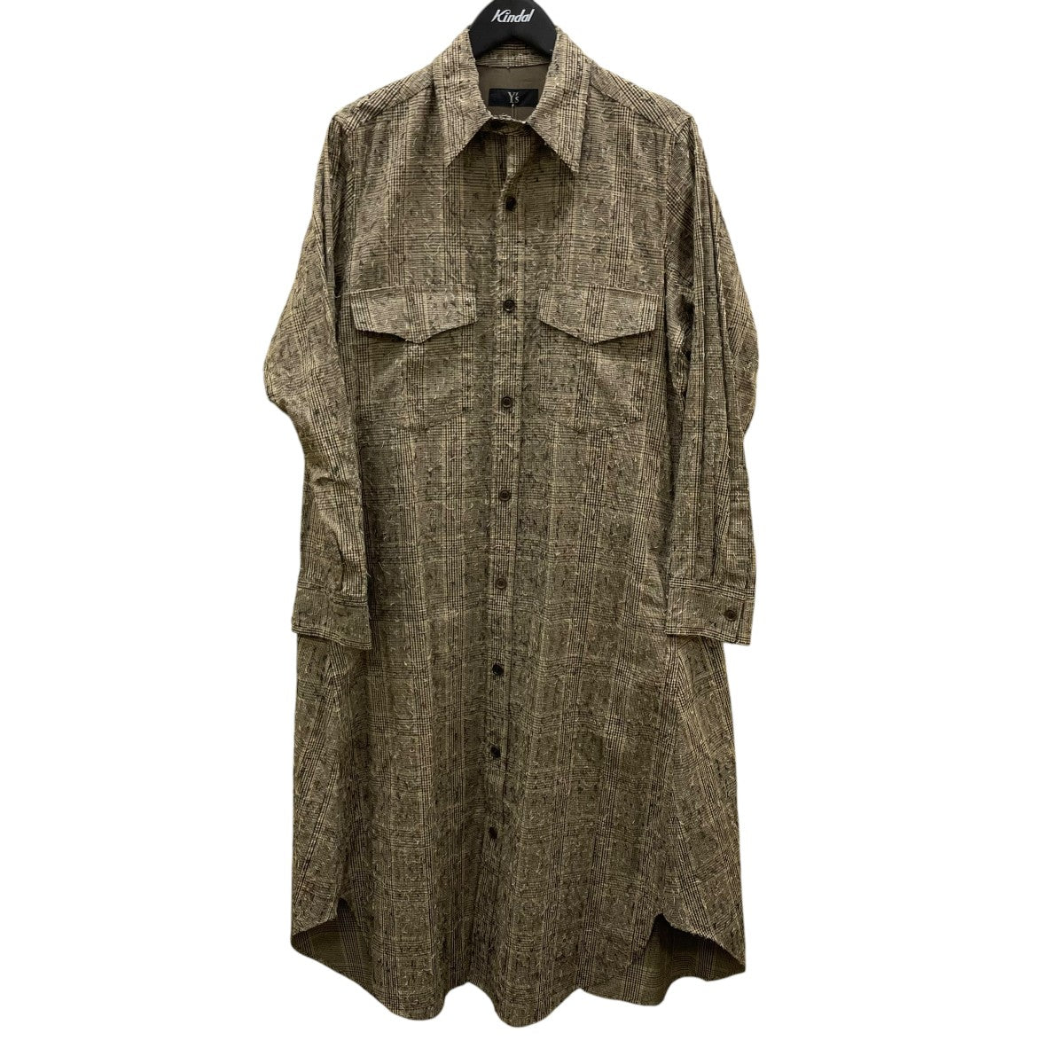 Y’s NEEDLE-PUNCHED MILITARY LONG DRESS長袖ワンピースYL-D05-012 古着・中古-1枚目のアイテム画像