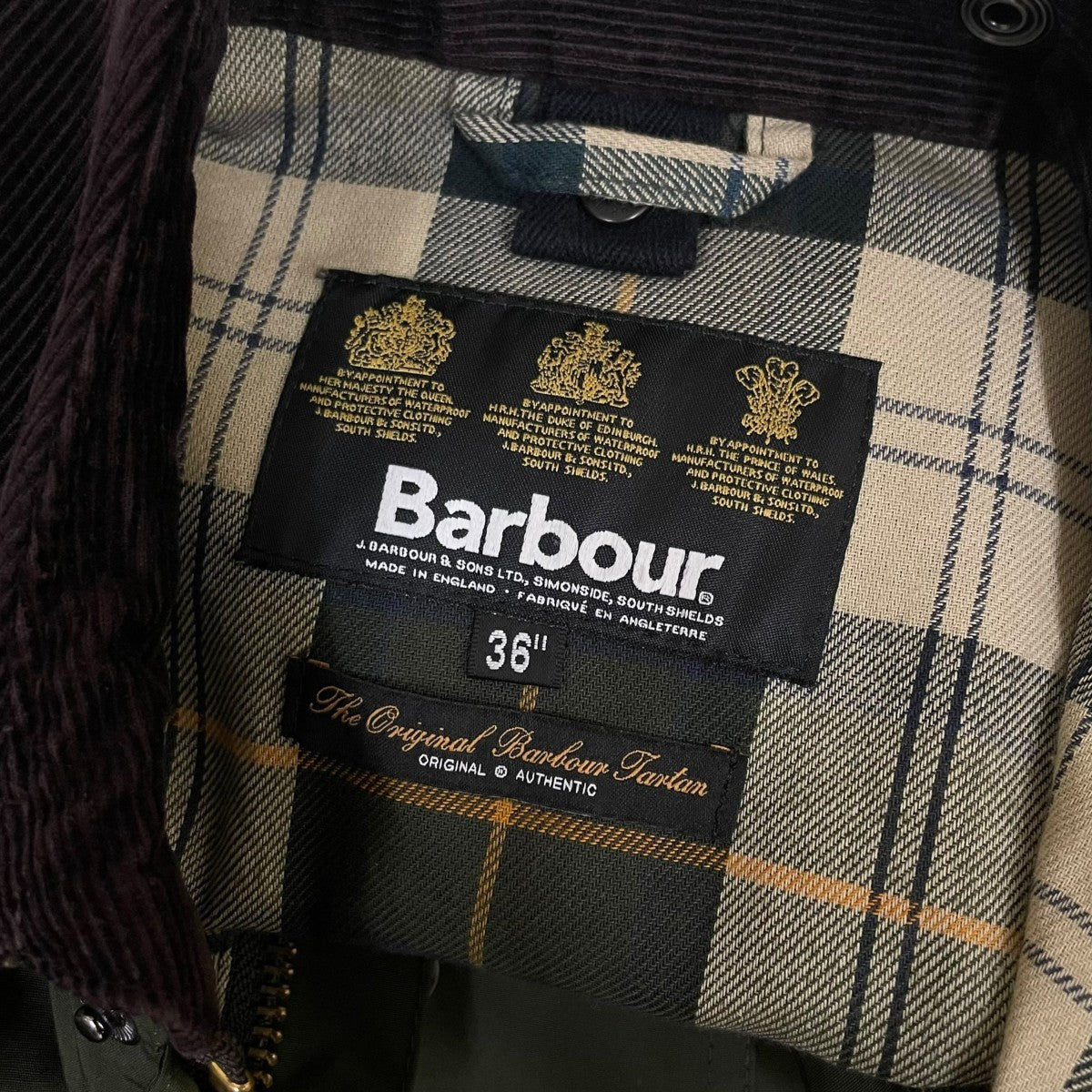 Barbour SL BORDER スリムフィット ボーダー 2レイヤーコート1702492 古着・中古-5枚目のアイテム画像