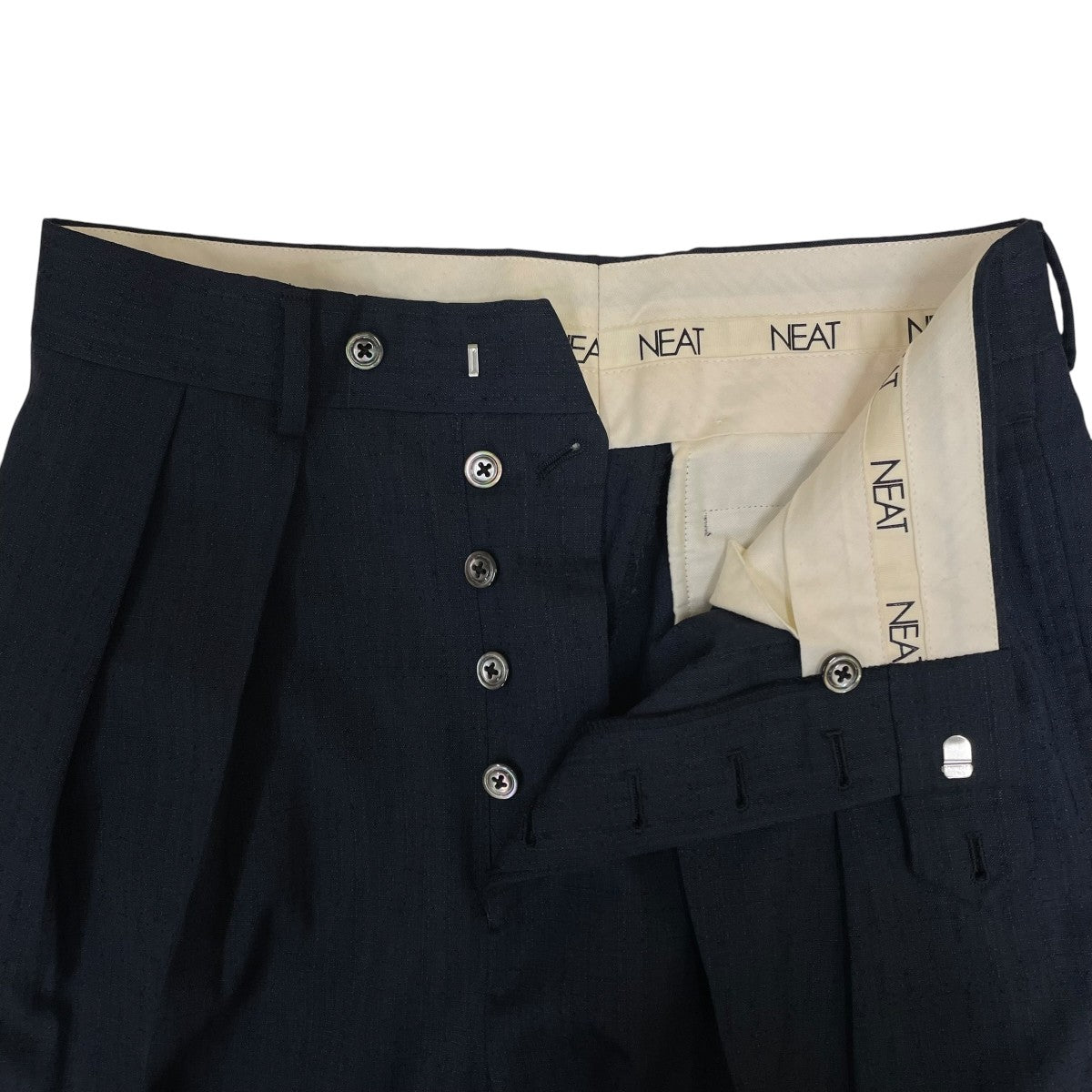 NEAT Tollegno1900(オーダーメイド品)スラックス ストレートパンツ 古着・中古-4枚目のアイテム画像