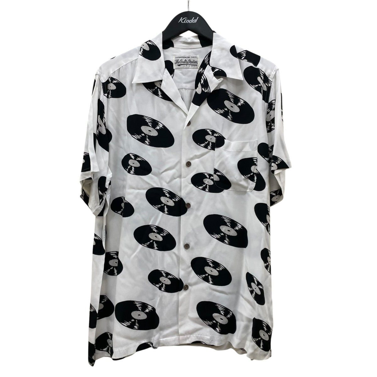 WACKO MARIA Record Hawaiian Shirtレコードプリント オープンカラーシャツ 半袖シャツ 古着・中古-1枚目のアイテム画像