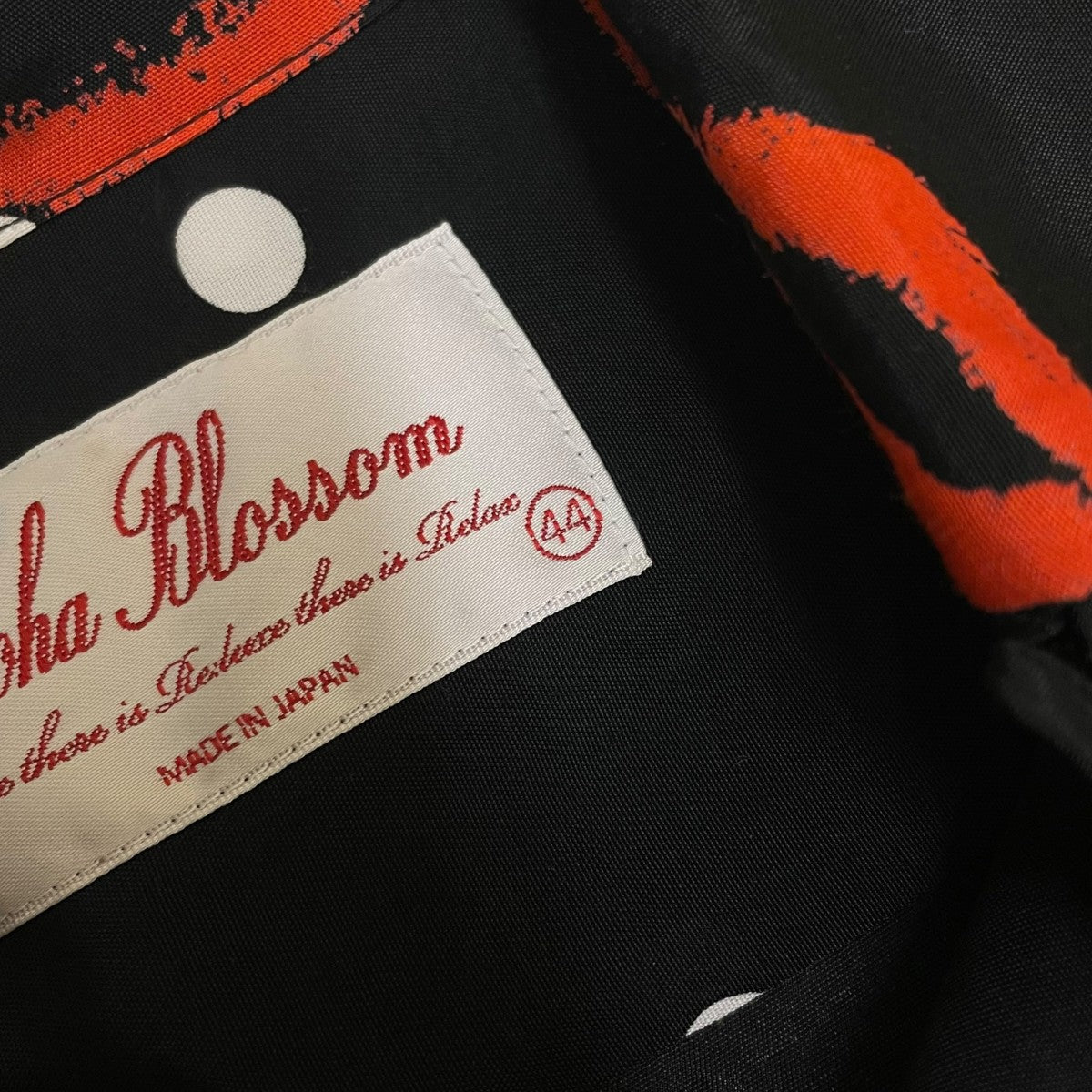 Aloha Blossom KISS SHORT SLEEVEドット柄 オープンカラーシャツ 半袖シャツ 古着・中古-5枚目のアイテム画像