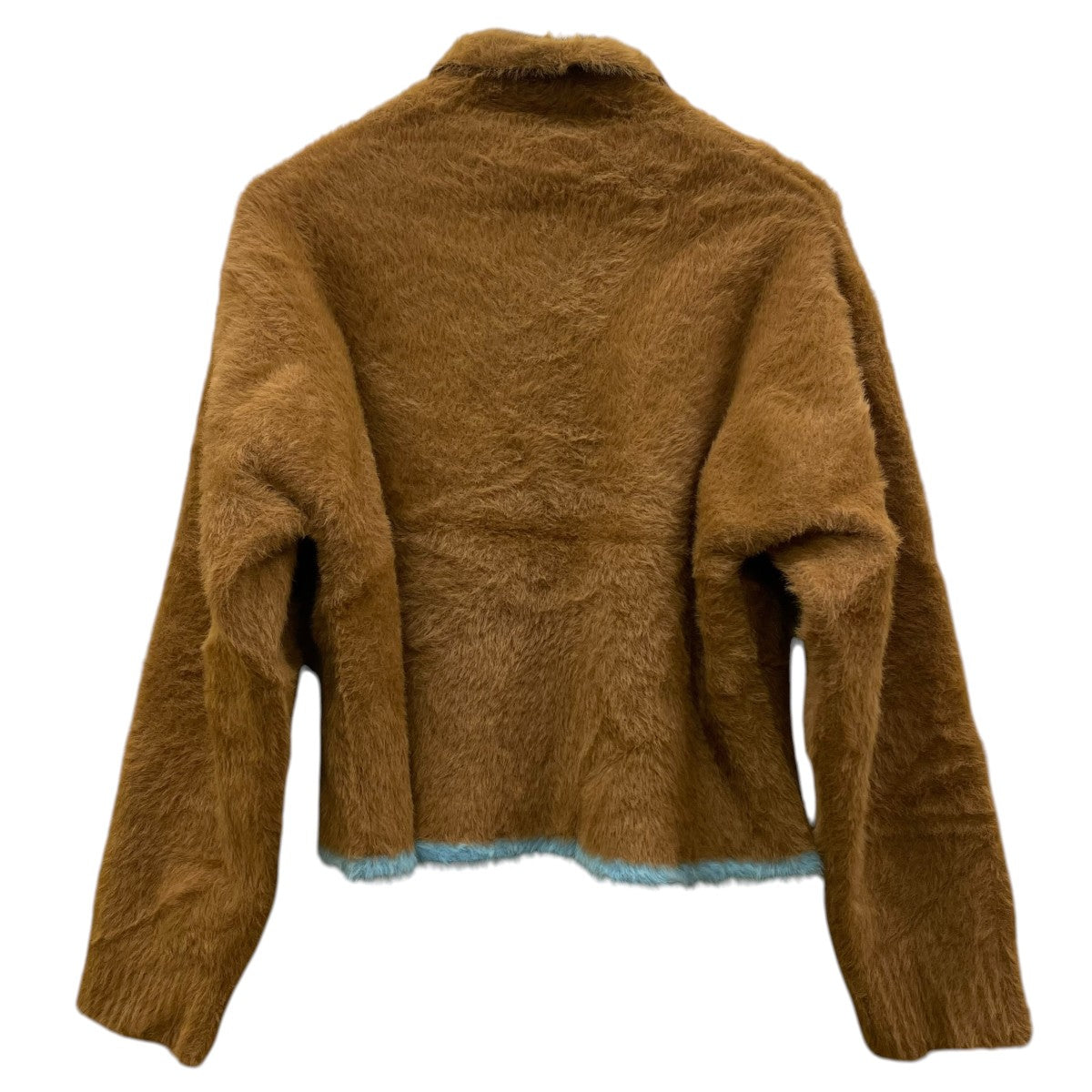 JACQUEMUS BROWN LE POLO NEVE JUMPERオーバーサイズ 長袖ニットポロシャツ 古着・中古-2枚目のアイテム画像