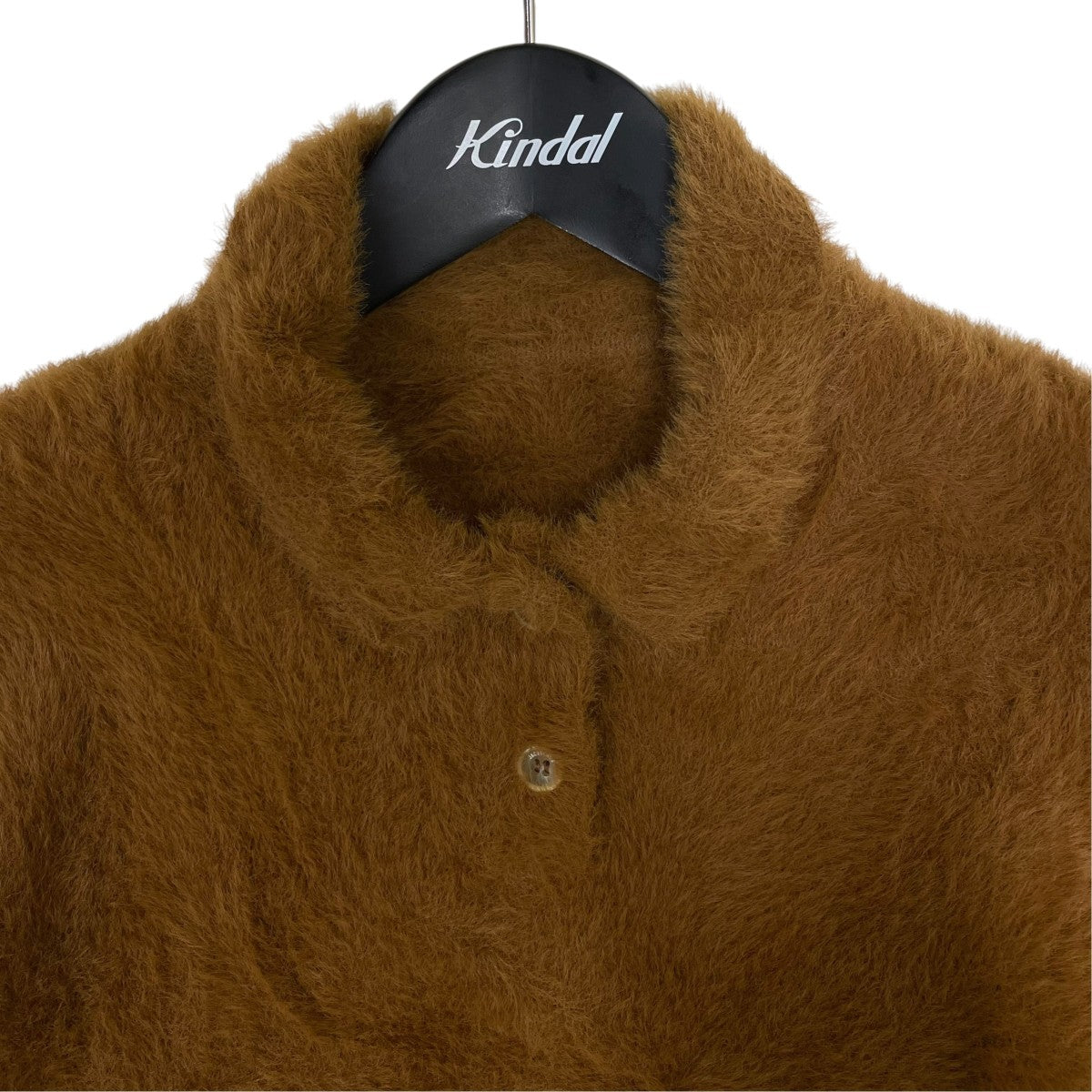 JACQUEMUS BROWN LE POLO NEVE JUMPERオーバーサイズ 長袖ニットポロシャツ 古着・中古-3枚目のアイテム画像