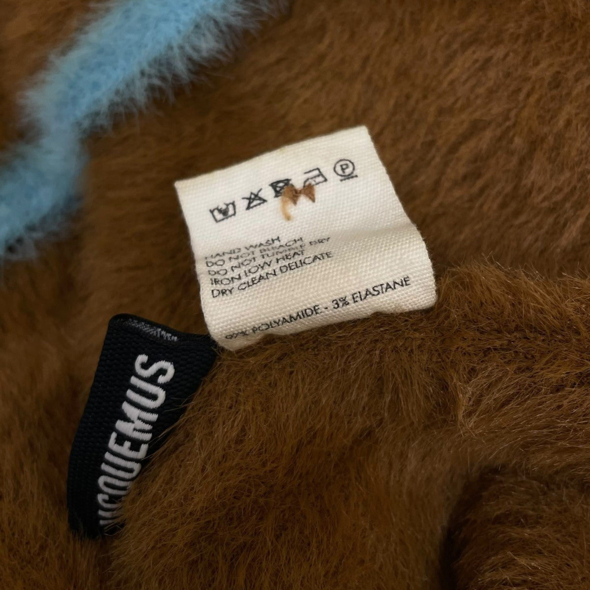 JACQUEMUS BROWN LE POLO NEVE JUMPERオーバーサイズ 長袖ニットポロシャツ 古着・中古-6枚目のアイテム画像