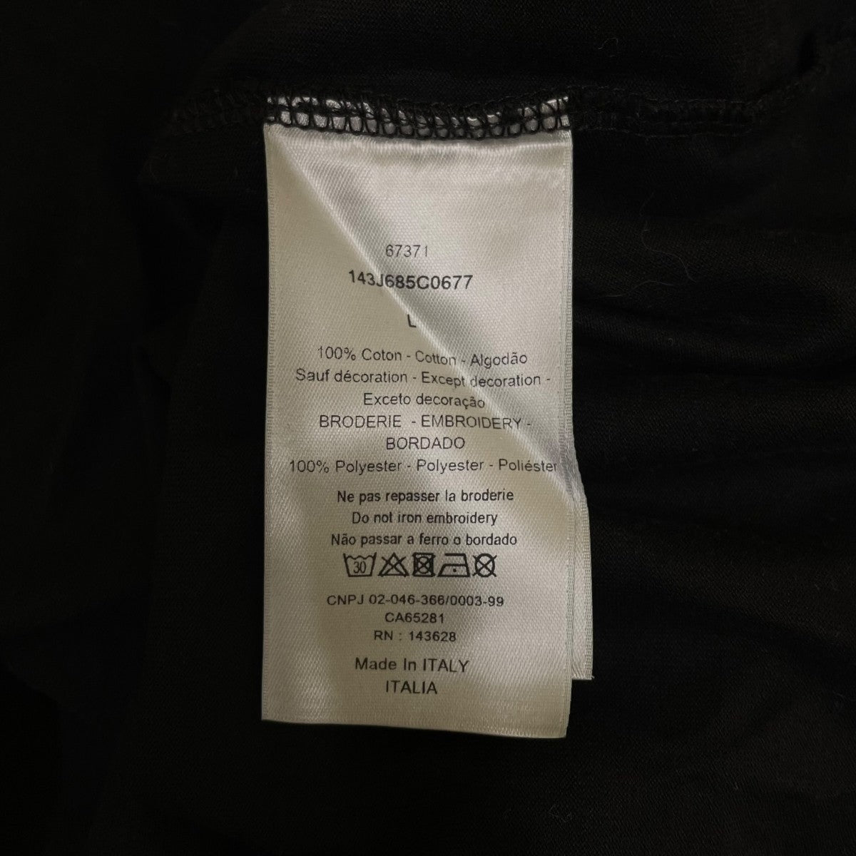 DIOR PETER DOIGロゴ刺繍 半袖Tシャツ コットンTシャツ143J685C0677 古着・中古-5枚目のアイテム画像