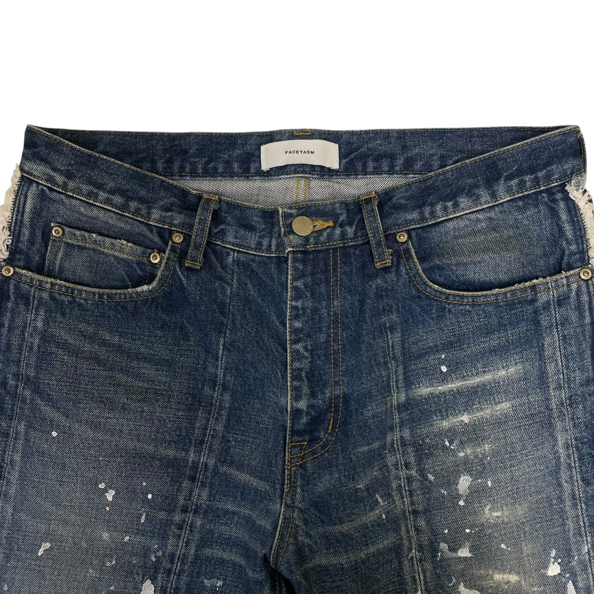 FACETASM DESTROYED DENIM PANTSダメージ加工 ペインターパンツ デニムパンツT0F-PT-M04