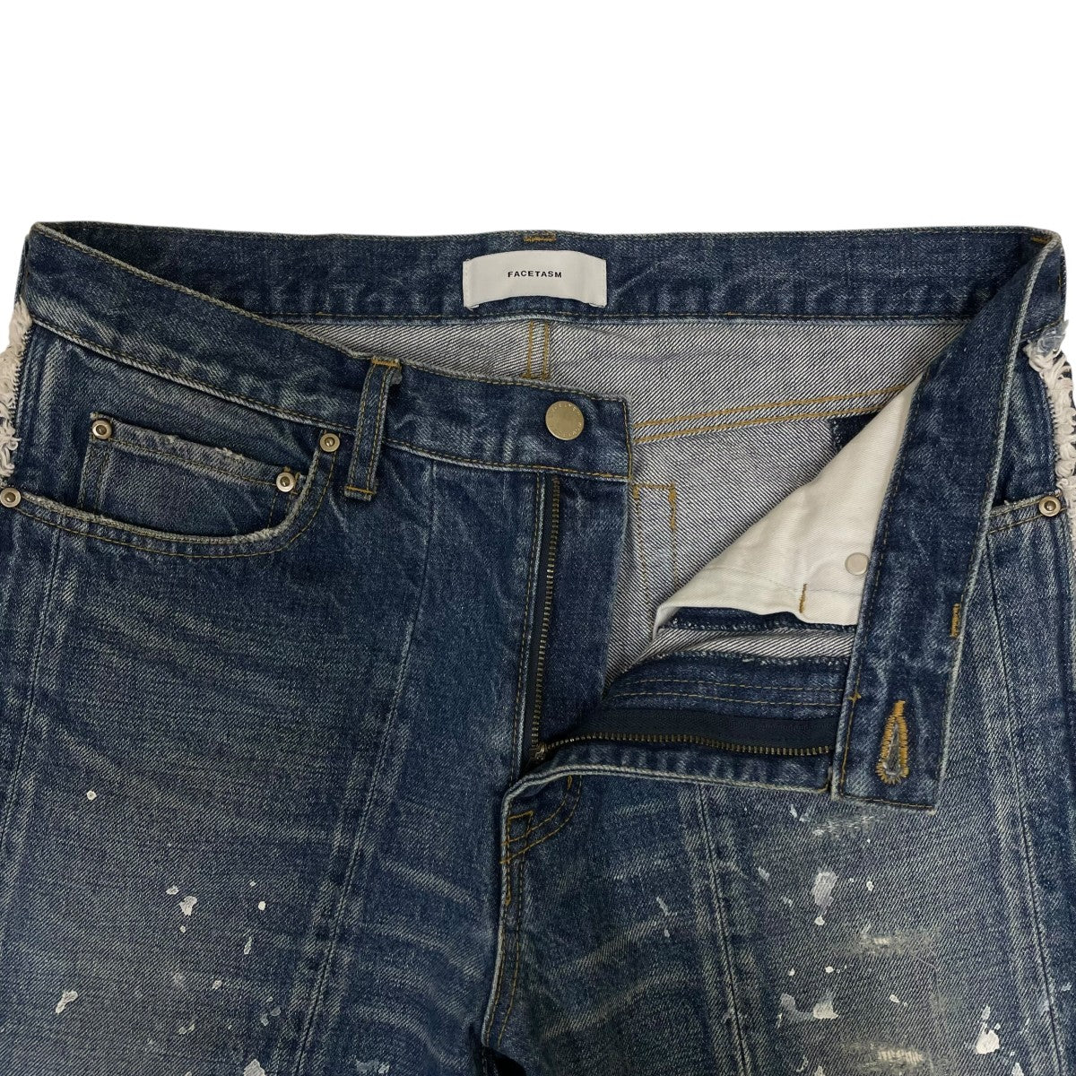 FACETASM DESTROYED DENIM PANTSダメージ加工 ペインターパンツ デニムパンツT0F-PT-M04