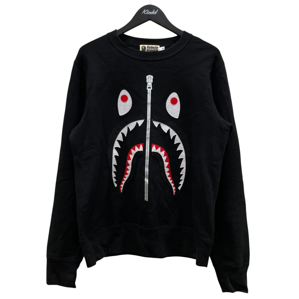 A BATHING APE SHARK CREWNECKクルーネックスウェット トレーナー001SWF801008X 古着・中古-1枚目のアイテム画像